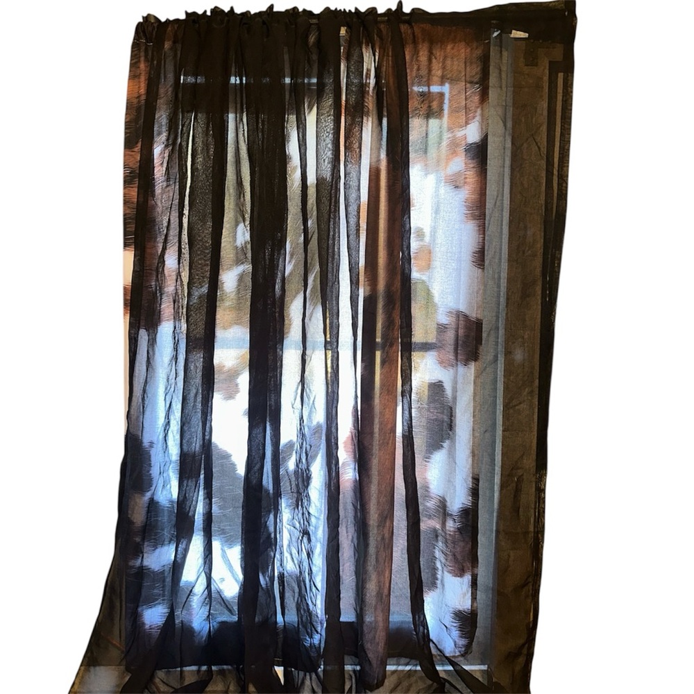 Black curtain panels